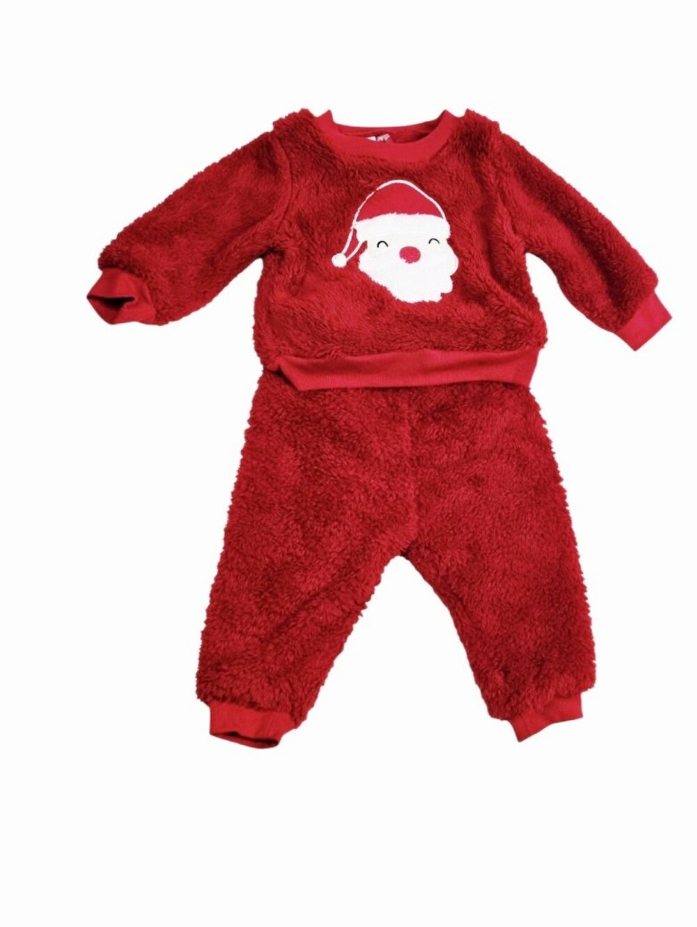Kyle & Deena Baby Boy's Christmas Fleece  Red Fleece 2-Piece Set, SZ 3-6M